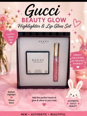 Gucci Beauty Glow Highlighter and Lip Gloss Set